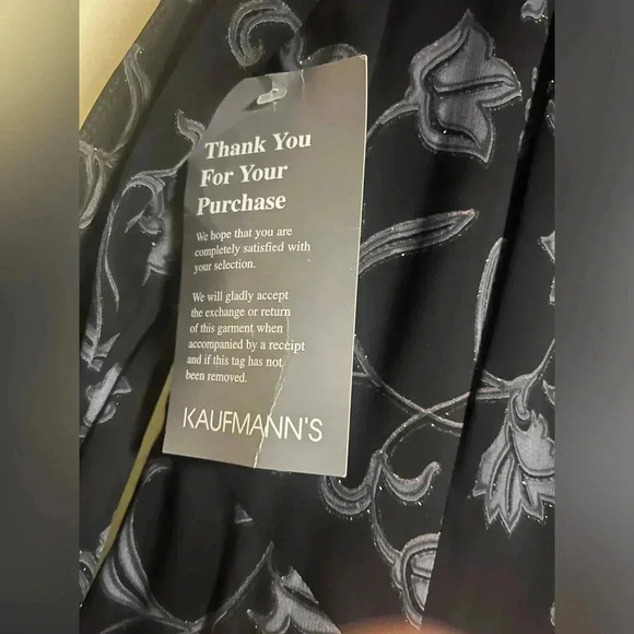 NEW with tags Liz Claiborne Long Sleeve Navy Blue Floral Dress Women’s Size 16 - Picture 5 of 11